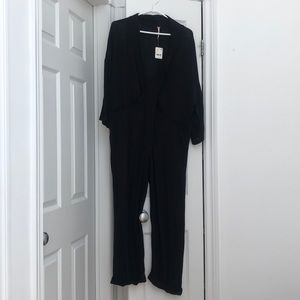 Brand new with tags Free People crinkle cotton wrap front jumpsuit size S.